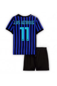 Fotbalové Dres Inter Milan Luis Henrique #11 Dětské Domácí Oblečení 2025-26 Krátký Rukáv (+ trenýrky)